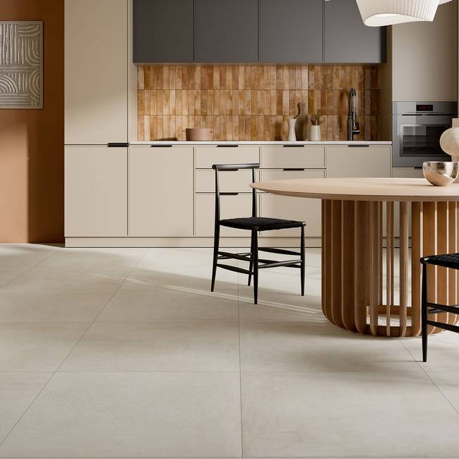 Concrete effect porcelain stoneware