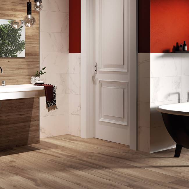 Wood effect tiles